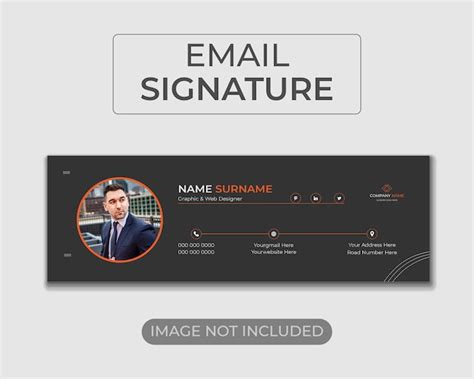 Corporate Simple E Mail Signatur Oder Social Media Cover Design Vorlage