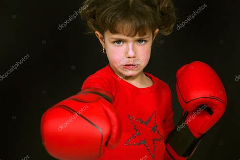 Little girl boxing — Stock Photo © photography33 #7733836