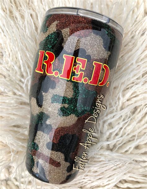 Glitter Camo Tumbler Or Stemless Wine Cup Military Hunting Etsy