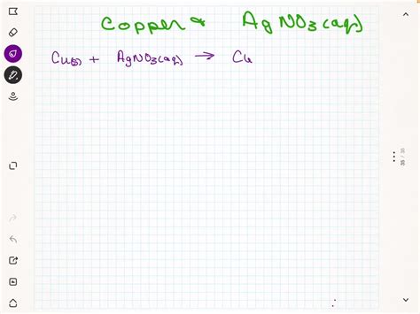 Solved When Solid Copper Reacts With Aqueous Silver Nitrate The