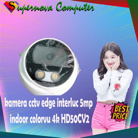 Jual Kamera Cctv Edge Interluc 5mp Indoor Colorvu 4k HD50CV2 Jakarta