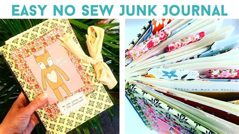 Easy No Sew Junk Journal Step By Step Tutorial Using An Old Book