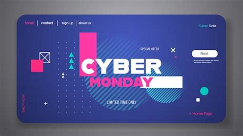 Premium Vector Landing Page Or Web Template With Cyber Monday Theme