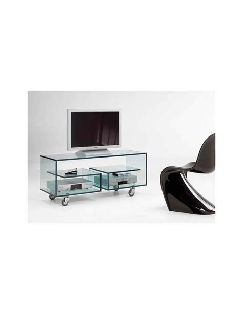 Glas Tv Rack Mit R Dern Fl Tonelli Online Shop Bartolomeo Italian Design