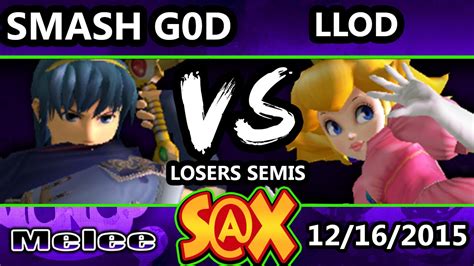 S X He Smash God Marth Vs Llod Peach Ssbm Losers Semis