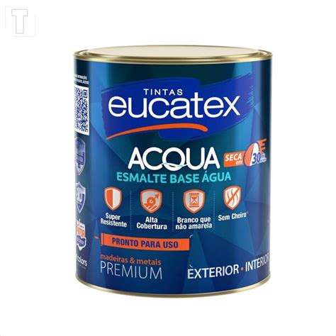 Tinta Esmalte Sintetico Eucatex Ml Base Agua Branco Acetinado Pronto