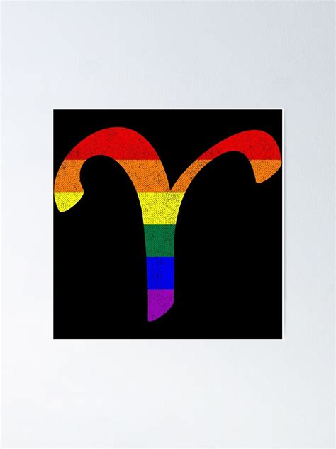 Lgbt Gay Pride Flag Aries Zodiac Sign Poster For Sale By Valador