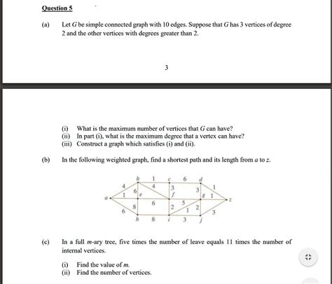 Solved Let G Be A Simple Connected Graph With Edges Suppose That G