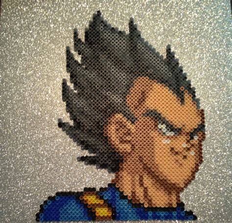 Dragon Ball Z Vegeta Perler Bead Sprite Portrait By Amber Lynn On Deviantart