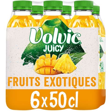 VOLVIC Juicy Eau minérale naturelle aromatisée aux fruits exot