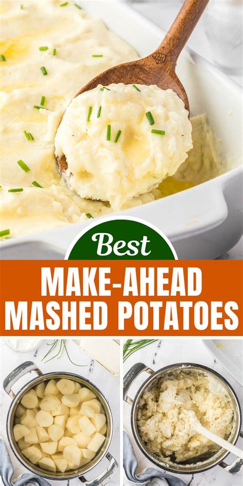 Easy Make Ahead Mashed Potatoes Creamy Fluffy Buttery Potatoes