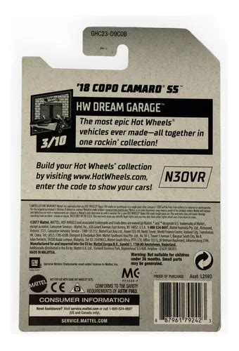 Hot Wheels Hw Dream Garage Copo Camaro Ss Plata Env O Gratis