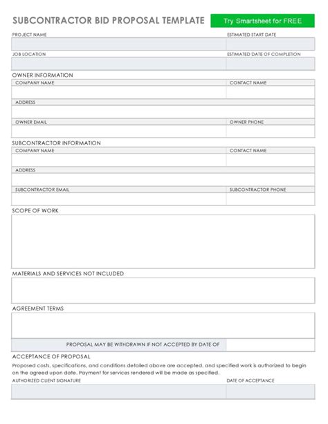 Free Bid Proposal Templates Forms Templatearchive With Proposal