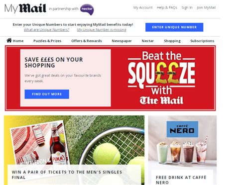 MyMail Rewards - Get Free Nectar Points With The Daily Mail - Cashback