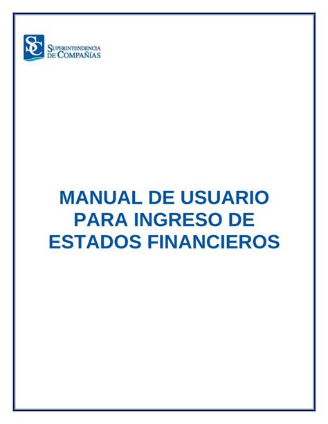 PDF MANUAL DE USUARIO PARA INGRESO DE ESTADOS FINANCIEROS DOKUMEN TIPS