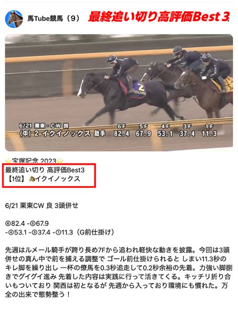 ラジオnikkei賞 2023 最終追い切り【高評価 Best3】 馬tube 競馬予想ブログ