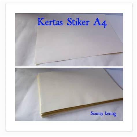 Jual Stiker Kertas Bahan Cromo Ukuran A4 [ Glossy Hvs ] Shopee Indonesia