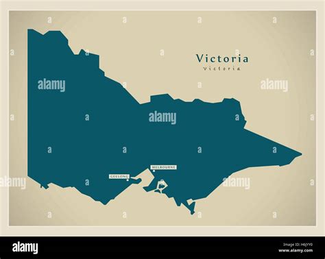 Map of victoria regions hi-res stock photography and images - Alamy