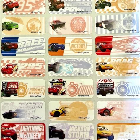 Lightning Mcqueen Name Stickers - Etsy