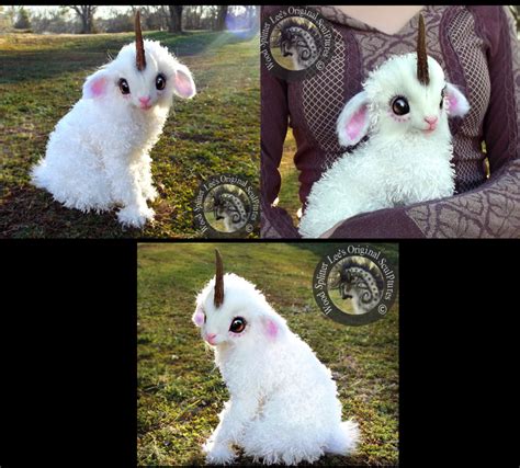 Sold Hand Made Poseable Fantasy Baby Unicorn By Wood Splitter Lee On