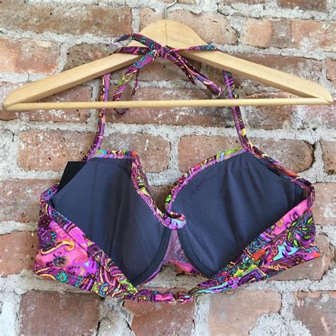 Psychedelic Paisley Victorias Secret Halter Bikini Depop