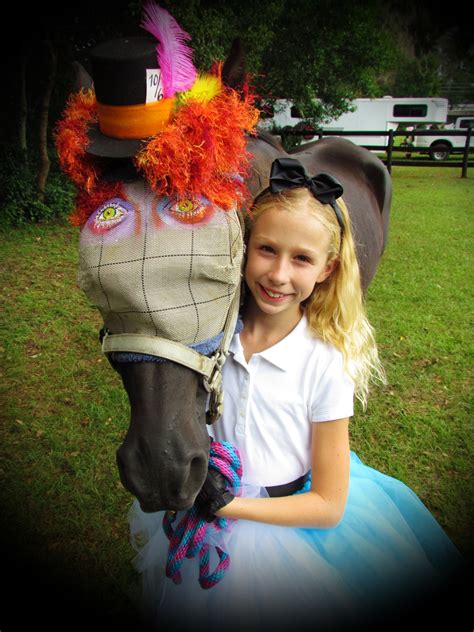 Alice in Wonderland and Mad Hatter Horse Rider costume | Horse ...