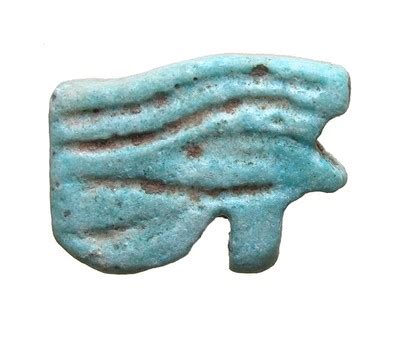 Ancient Egyptian Faience Two Sided Wedjat Eye Of Horus Amulet