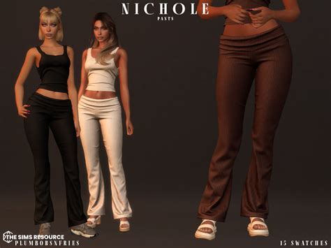 Plumbobs N Fries NICHOLE Pants Sims 4 Cas Mods Sims 4 Mods Clothes