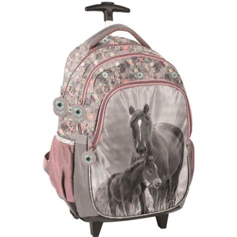 Sac Dos Roulettes Cheval Flower Cm Trolley Haut De Gamme