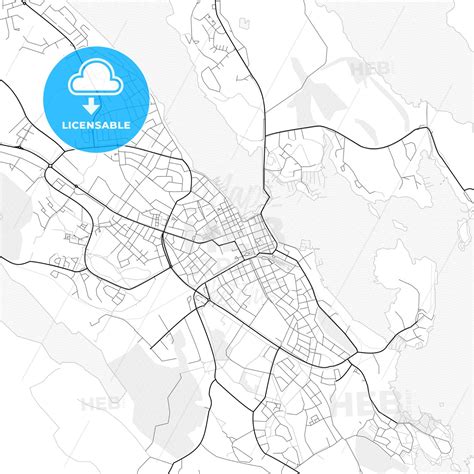 Vector PDF map of Västervik, Sweden - HEBSTREITS