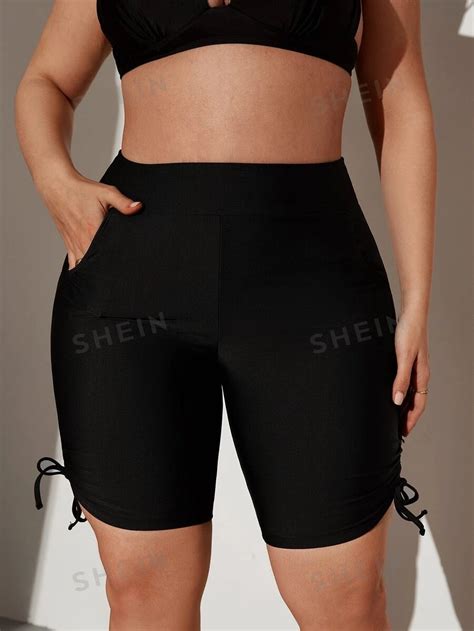 Shein Swim Curve Summer Beach Plus Tie Side Bikini Shorts Shein Usa