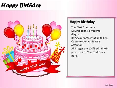 Happy Birthday Powerpoint Presentation Slides Graphics Presentation