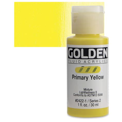 Golden Fluid Acrylics Primary Yellow 1 Oz Bottle Blick Art Materials