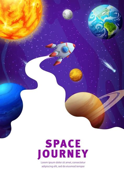 Space landing page, galaxy landscape with rocket | Space drawings ...