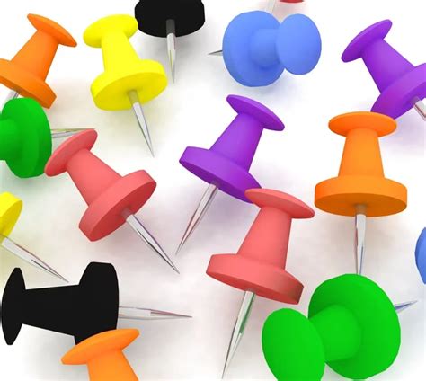 Colorful Push Pin Collection — Stock Photo © 3ddock 8497637