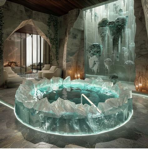 Indoor Hot Tub With Candles