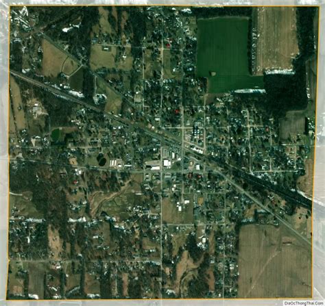 Map of Tilden village, Illinois