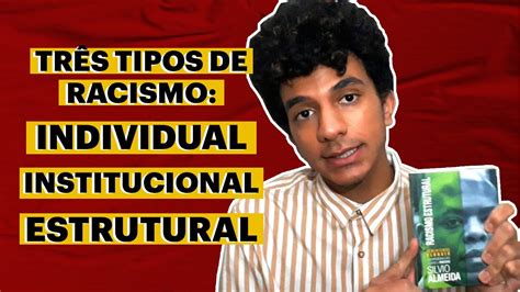 TRÊS TIPOS DE RACISMO INDIVIDUAL INSTITUCIONAL E ESTRUTURAL YouTube