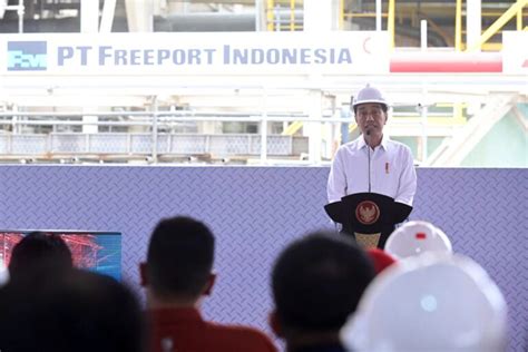 Presiden Jokowi Resmikan Ekspansi PT Smelting Di Gresik