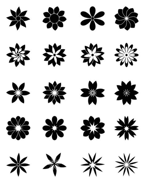 Flower Vector Set Stock Vector Chartcameraman