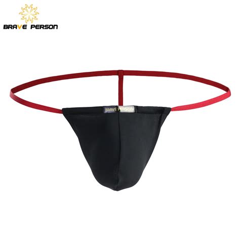 Brave Person Sexy Men Underwear Gay Jockstrap Thongs Men G Strings Brand Design Fashion Sexy Low