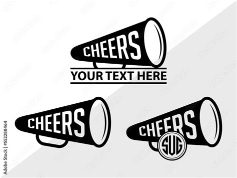 Cheer Megaphone Monogram, Cheer Megaphone Silhouette, Cheer Svg ...