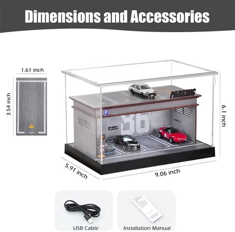 Cxiiuui Hot Wheels Vitrina De Estacionamiento A Presi N A Escala Neum Ticos Modelo De