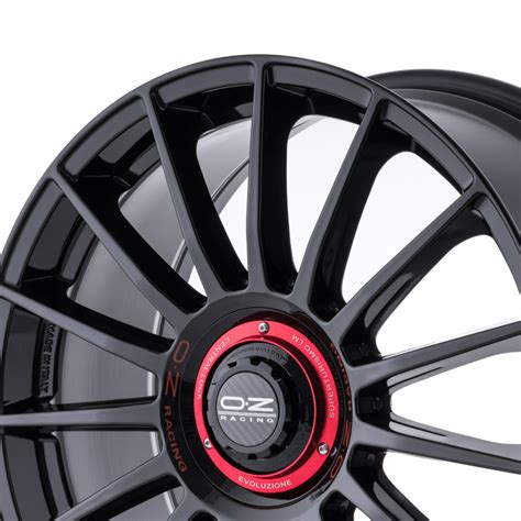 Oz Racing Superturismo Evoluzione Gloss Black Red Lettering