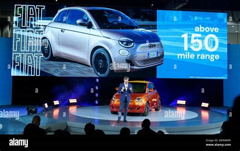 Fiat Ceo Olivier Fran Ois Speaks Next To A Fiat Car At The