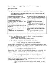 Actividad Contabilidad Financiera Vs Contabilidad Administrativa