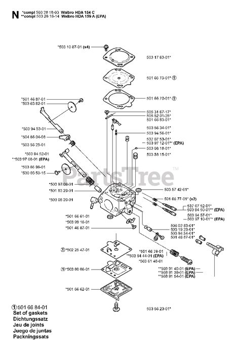 Jonsered 2141 Jonsered Chainsaw 2001 09 CARBURETOR DETAILS Parts