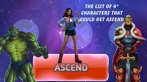 MPQ Marvel Puzzle Quest The Ascend 4 Characters List YouTube