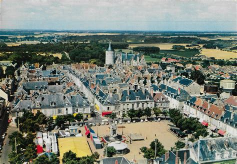 Ch Teaudun Vue A Rienne Du Centre Ville Carte Postale Ancienne Et