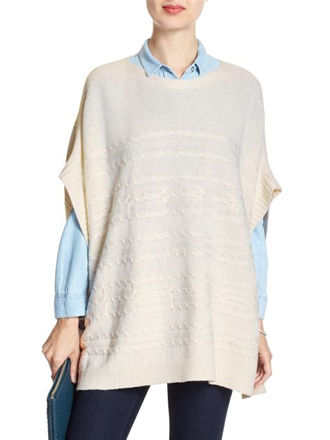 Cable Knit Poncho Banana Republic Factory